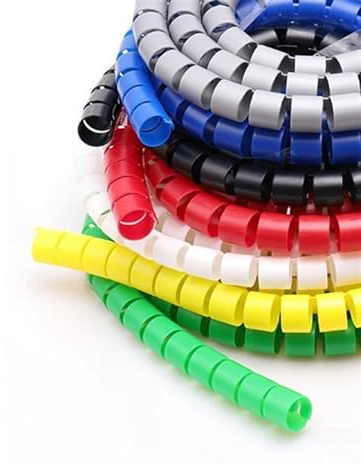 WEYIMVTO Kabel-Schutz, 5 Meter Kabel Wickelrohr Organizer 8mm bis 25mm Rohrschutzhülle Leitungsabdeckung Rohrschutz Kabeldraht(Green,ID15mm 5 Meter)