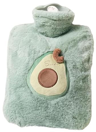 Wärmflasche mit Weichem Bezug 500ml - Große Auslaufsichere Bettflasche mit weichem Plüsch Wärmflaschenbezug - Ideal für Erwachsene, Kinder, und geschenke für frauen