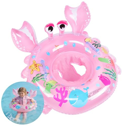Oziral Schwimmring Baby mit Pumpe Schwimmsitz für Babys 12-36 Monate Aufblasbarer PVC-Babyschwimmring Kinder Schwimmring Spielzeug für Baby Badesitz Schwimmbecken