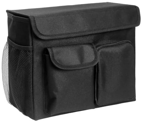 CashMuch Geräumige Tasche für Rollstühle und Elektromobile, Polyester-Seitenaufbewahrung mit Sy-Zugangsketten, 33 x 15 x 26 cm, Schwarz