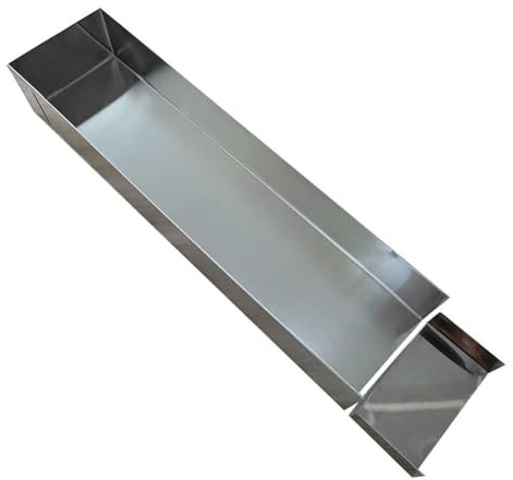 Homeponnew Stampo per tiramisù in acciaio inox, 40 x 10 cm, con coperchio rimovibile, teglia rettangolare per dolci, adatta al forno, compatibile con la maggior parte dei forni, 40 x 10 x 6 cm