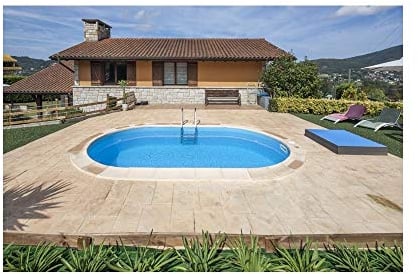 GRE KPEOV7059 - Piscina interrata, in acciaio, ovale, Madagascar
