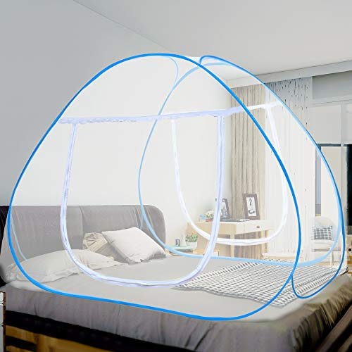 Vangold Moskitonetz Bett Baldachin Pop Up Faltbare doppelte Tür Anti Mosquito Bites (180 * 200 * 150 cm)