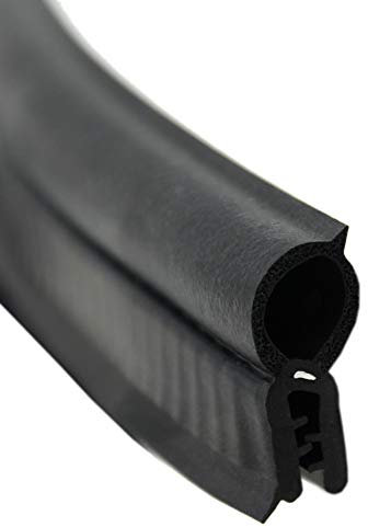 DO11 Dichtungsprofil von SMI-Kantenschutzprofi - Klemmprofil aus Weich-PVC - Klemmbereich 1-2 mm – Dichtschlauch obenliegend aus EPDM Moosgummi - einfache Montage, selbstklemmend ohne Kleber (1 m)