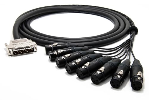 enoaudio Mogami 2932 8 Multicore Analog Kabel Breakout | Gold D-Sub 25 - Neutrik XLR female | HiFi, 5.0 m