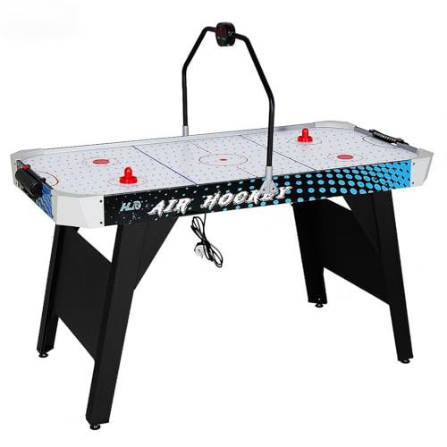 HLC Air Hockey Table Foldable 4.5/4FT Powered Electronic Hockey Game Table with Shuffleboard Bowling Indoor with All Accessories for Adults and Kids