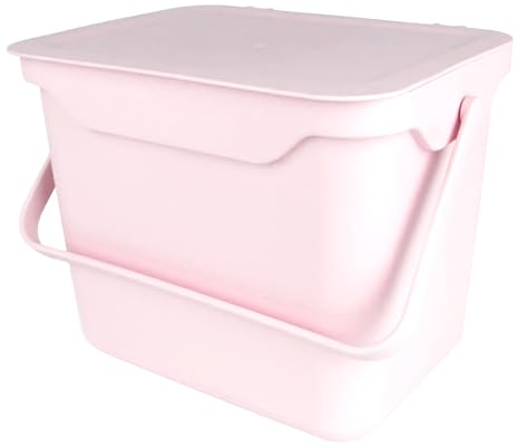 All-Green Easy Eco Pink Kitchen Compost Caddy/Food Recycling Waste Bin - 5 Litre (5L)