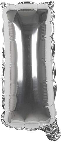 Boland - Folienballon Buchstabe, Größe 36 cm, Silber, Buchstabenballon, Ballon, Luft, Helium, Füllung, Geburtstag, Jubiläum, Jubiläumsjahr, Lebensjahr, Überraschungsparty, Kindergeburtstag