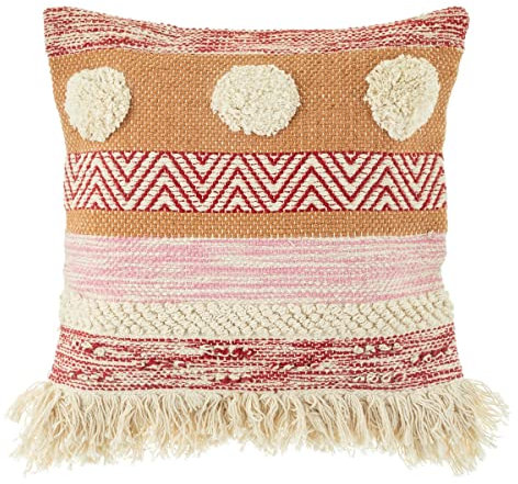 Sass & Belle Nevada Kissen, gewebt, gestreift, Pink