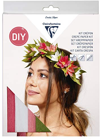Clairefontaine 97707C Bastelset Krepppapier 1 Set, Blumenkranz
