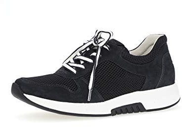 Gabor Stiefeletten Damen - Chelsea Boots Stiefel Damen Schmaler Schaft - Kalt gefüttert, Sportliche Sohle, Wechselfußbett - Blau Nightblue