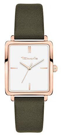 Tamaris Damen Analog Quarz Uhr mit Leder Armband TT-0017-LQ