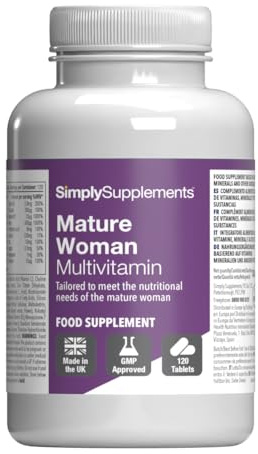 Mature Woman Multivitamin | 120 Tablets | 4 Months' Supply | 20 essential nutrients & specialist ingredients | Supports normal skin, vision & immune function | UK made to GMP standards