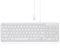 Perixx PERIBOARD-213U Quiet USB Wired Keyboard, Compact Design with Number Pad, Slim Chiclet Keys, Media Control Hotkeys, Space-Saving for Office/Home, UK QWERTY Layout, White