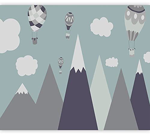 murando - Vlies Fototapete für Kinder 400x280 cm Foto Tapete Schlafzimmer Kinderzimmer Moderne Vliestapete XXL Wandtapete Motivtapeten Bildtapete Wand Dekoration – Gebirge Ballon e-A-0135-a-a