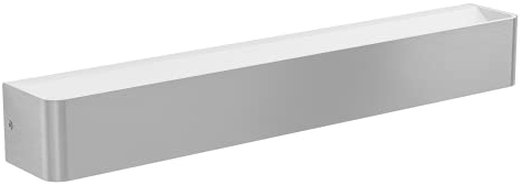 EGLO LED Wandlampe Sania 5, 1 flammige Wandleuchte, minimalistisch, Wandbeleuchtung aus Metall in Nickel-Matt, Weiß, Kunststoff in Satiniert, LED Badezimmer Lampe warmweiß, L 62 cm, IP44