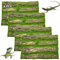 PINVNBY Reptilien-Terrarium-Kork-Hintergrund, Bartdrachen-Tankrinde, Wanddekoration mit künstlichem Moos für Gecko, Eidechse, Schildkröte, Frosch, Chamäleon, 4 Stück
