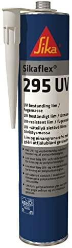 Sikaflex 295 UV Marine Kleb- und Dichtstoff Kunststoffglas UV-beständig für Bootsbau Schiffbau 300ml Kartusche Schwarz