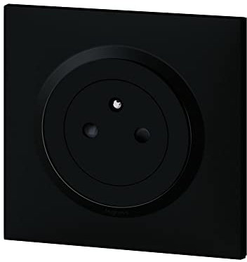 Legrand Prise avec Terre Dooxie Complet, Noir