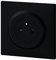 Legrand Prise avec Terre Dooxie Complet, Noir