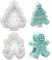 WideSmart Moule en Silicone de Noël - Bougie Sapin, Arbre, Gâteau, Bonhomme Pain d'Épice - DIY Décoration