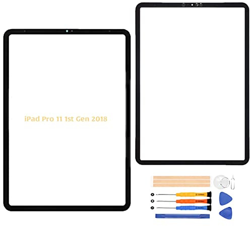 A-MIND Lente frontale in vetro esterno per iPad Pro 11 1a generazione 2018/2a generazione 2020 sostituzione dello schermo (non LCD e digitalizzatore touch) compatibile con A2013 A1934 A1980 A1979