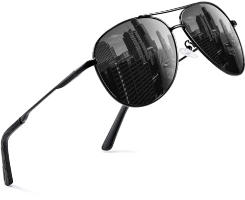 phikttu Sunglasses Men Polarized Aviator Sunglasses for Men Women Fishing Driving Sun glasses Metal Frame UV400 Protection