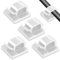 50PCS Cable Clips, Self Adhesive Cable Clips Outdoor Light Wire Clips Cable Wire Management Holder for Car Office Home Desk Wall Christmas Hanging Decorations Outdoors Fairy Light (White)