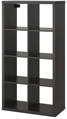 Discount Seller Kallax Unit, Black/Brown 8-Cube Storage Unit Design– Modern Cube Storage Compact & Stylish Storage Unit Solution for Small Spaces- Perfect for Book Shelf, Décor Displays (77x147 cm)