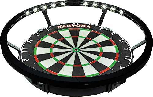 dartone LED Leuchtring für Bristle Dartboards (ohne Dartscheibe), Schwarz