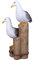 Möwenfigur Deko Möwe Deko Figur Möwen Paar auf Poller Maritime Dekoration Deko Möwe für den Garten