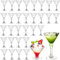 Fewlew Reusable Cocktail Glasses - 50 Clear Plastic Martini Glasses for Party, Wedding, Birthday (150ML)