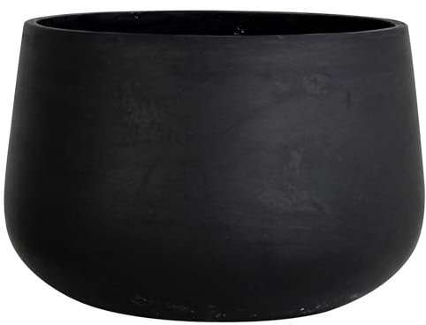 Olly & Rose Pot de Fleurs Grande Extra Large – Noir – Pot de Fleurs XL – 46 cm - Jardiniere Exterieur Grande Taille intérieur