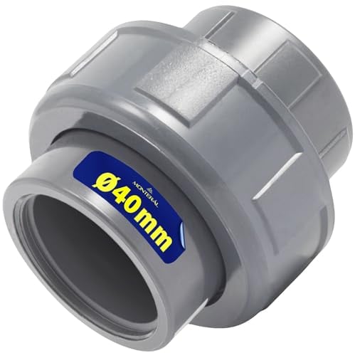 Manguito Desmontable PVC U Ø 40 mm Consta de 3 Partes y se Instala con Cola - Garantía de 10 Años - MONTERAL