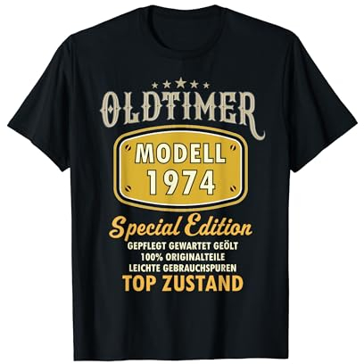1974 Geburtstag Mann 50 Dekoration Lustig 50er 50 Geburtstag T-Shirt