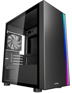 PcCooler Platinum LM300 ARGB - Micro ATX - Pannello laterale con finestra (vetro temperato) - senza alimentazione - USB/Audio/Mic