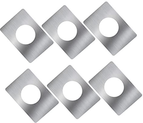 Gadpiparty 6pcs Door Deadbolt Filler Cover Hinge Repair Plate Steel Plate for Door Reinforcement Handle Reinforcer Filler Repair Backplate