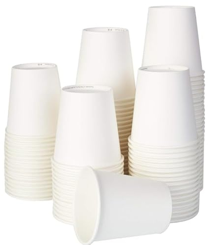 SECO STORE - Bicchieri caffè - ecologici in cartoncino bianco - 80 cc - 500 pezzi in 10 confezioni da 50