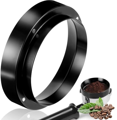 Amaxiu 58 mm Kaffee Dosierring Dosiertrichter, Magnetischer Espresso Dosiertrichter, Aluminium WDT Dosierbecherring Kaffee Siebträger Trichter kompatibel mit den meisten Espressomaschinen