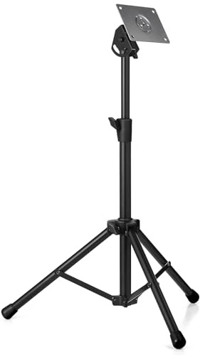 TENTEOTEN Elektronischer Montageständer mit Platte, tragbarer Montageständer für elektronische Module & Controller Multi Pads und Drum Pads (Schwarz)