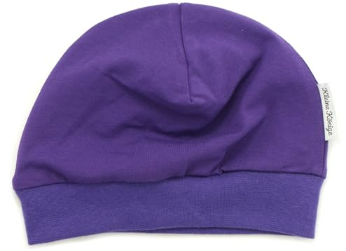 Kleine Könige Mütze Baby Mädchen Beanie · Modell Uni lila, lila · Ökotex 100 Zertifiziert · Größe 122/128