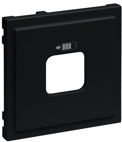 LEGRAND, SEANO Abdeckung für USB-Ladesteckdosen A+C und C+C, Smartphone-charger, Smartphone-charger, 3000 mA bei einem Gerät oder 1500 mA pro Ausgang, Farbe: Schwarz lackiert, 765327