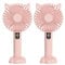 Leehui 2 Pack Mini Portable Hand Held Fan, Night Light Handheld USB Rechargeable Fans with 5 Speeds, Cute Cat LED Digital Display Small Desktop Fans With Base for Home Office Bedroom Outdoor Travel