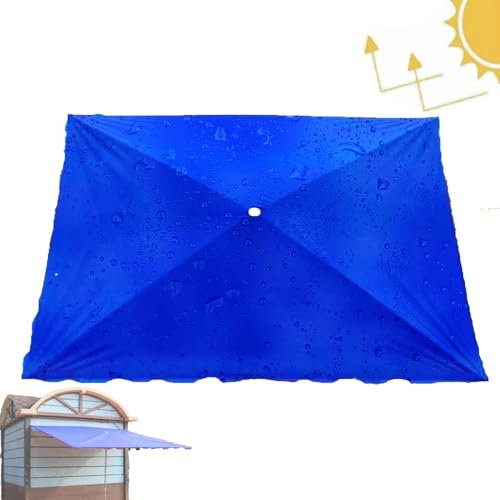 QSPNVFB Rectangular Toldo De Paraguas De Mercado, Cubierta De Repuesto para Sombrilla De Jardín, Impermeables Cuadrada Tela De Repuesto para Parasol(Blue,3x3(10'x10'))