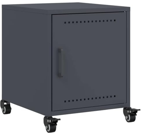 vidaXL Nachttisch Anthrazit 36x39x43,5 cm Stahl