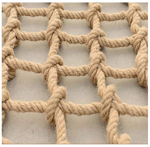 Robustes Hanfseil-Kletternetz für Innen- und Außendekoration, riesiges Netz-Gepäcknetz für Garten, langlebiges gewebtes Jute-Netz