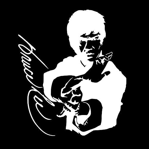13,7 Cm * 16 Cm Bruce Lee Autoaufkleber Vinyl Aufkleber Schwarz/Silber(Silver)