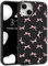 LuminousGuard for iPhone 13 Mini Case, Kawaii Cute Pink Bow Black Liquid Silicone Phone Case Slim Fit Soft Gel Rubber Protective Phone Cover for Women Girls