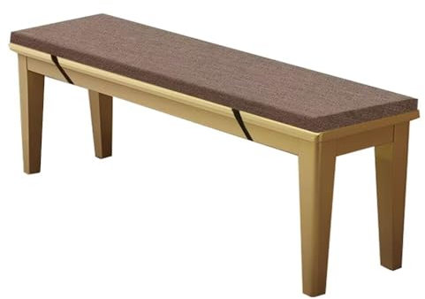 WEALSFUN Stuhlkissen Bankauflage Bankkissen Unterseite Antirutsch Bezug Waschbar Sitzauflag für Fensterbank Gartenbank Schaukel Terrasse Esstisch Outdoor Drinnen,Braun 130x30x3CM