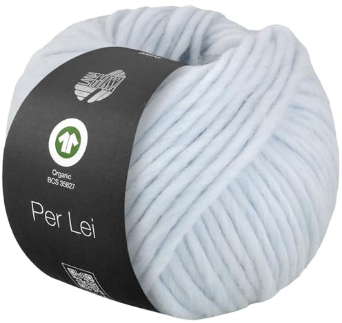 LANA GROSSA Per Lei GOTS | Klassisches Merino-Dochtgarn, GOTS zertifiziert | Handstrickgarn aus 100% Schurwolle | 50g Wolle zum Stricken & Häkeln | 60m GarnFB 53